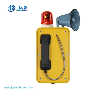 Всепогодный телефон экстренной помощи с сигнальной лампой и звуковым сигналом для промышленности, телефон горячей линии в туннеле